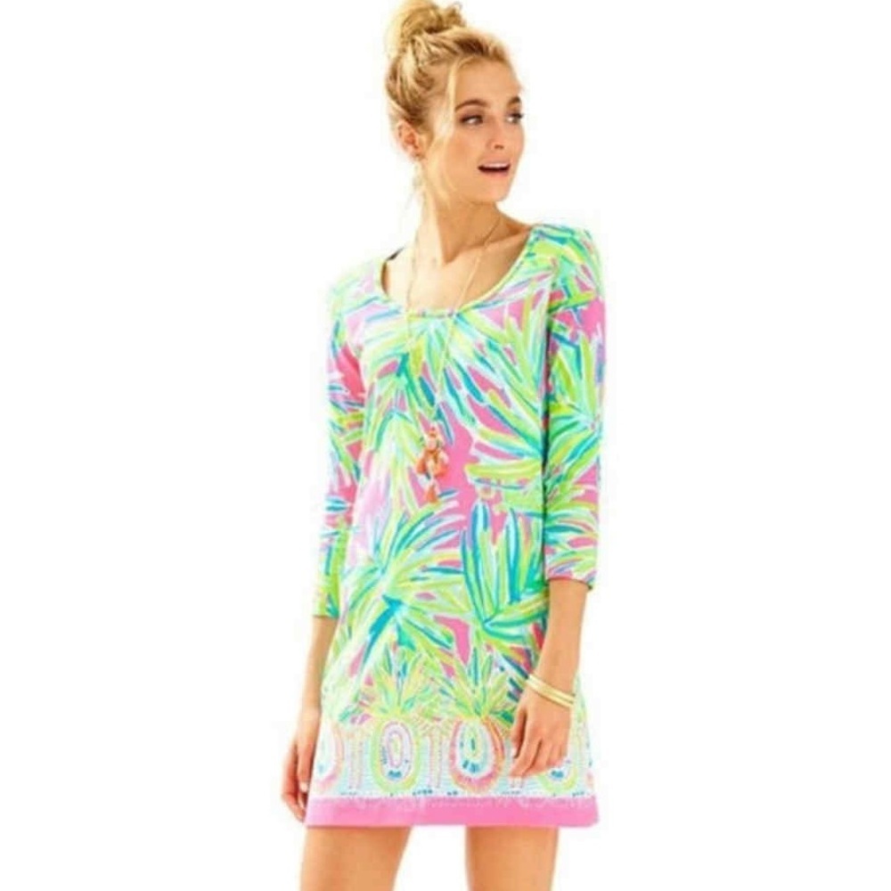 Lilly Pulitzer Vibrant Pink and Green Dress